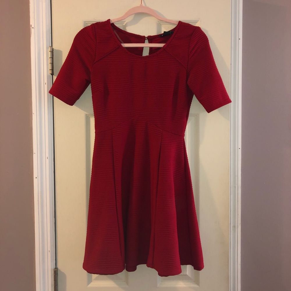 Red Mini Dress with Sleeves